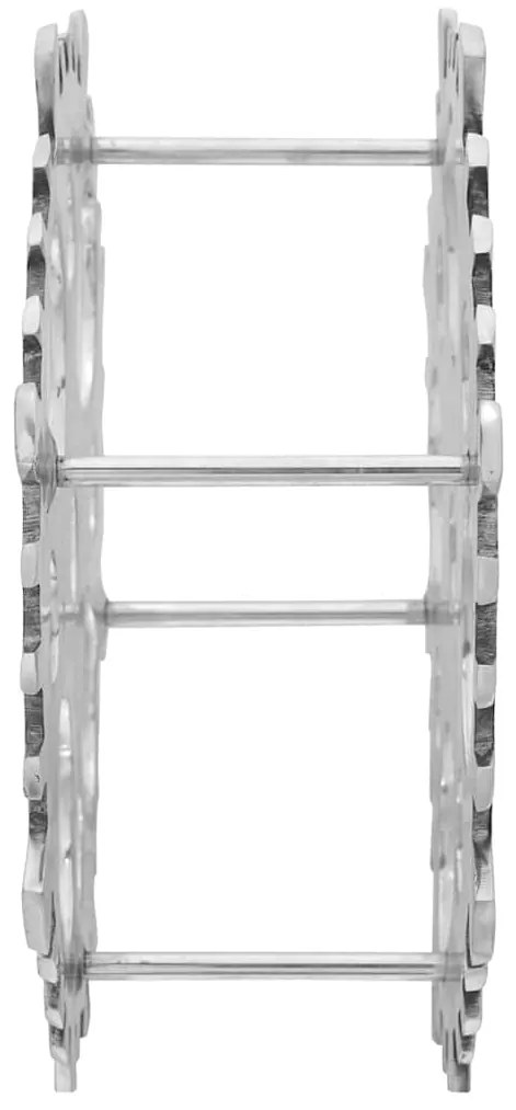Suporte para Vinho Prateado 15.4x5.5x15.4 polegadas Alumínio
