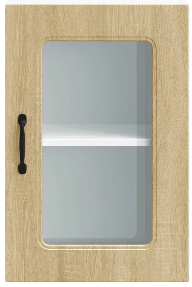Armário de parede de cozinha porta vidro Kalmar carvalho sonoma