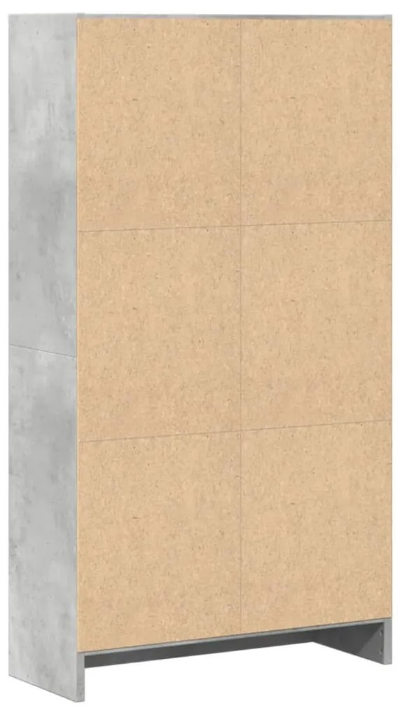 Estante 60x24x109 cm derivados de madeira cinzento cimento