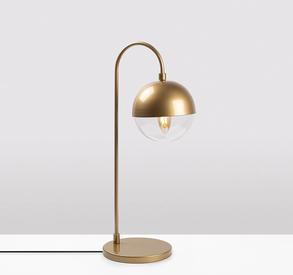 Candeeiro de Mesa Horn – Dourado – 18 x 25 x 53 cm