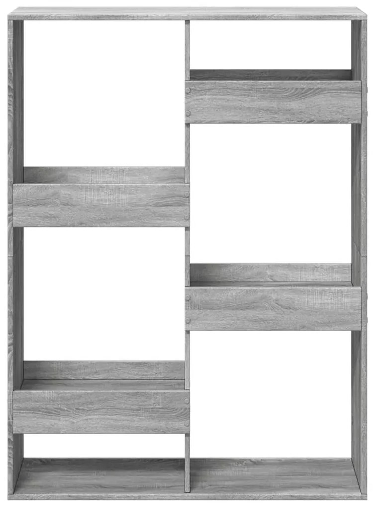 Estante 100x33x135 cm derivados de madeira cinzento sonoma