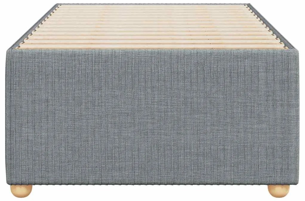 Estrutura de cama sem colchão 90x200 cm tecido cinzento-claro