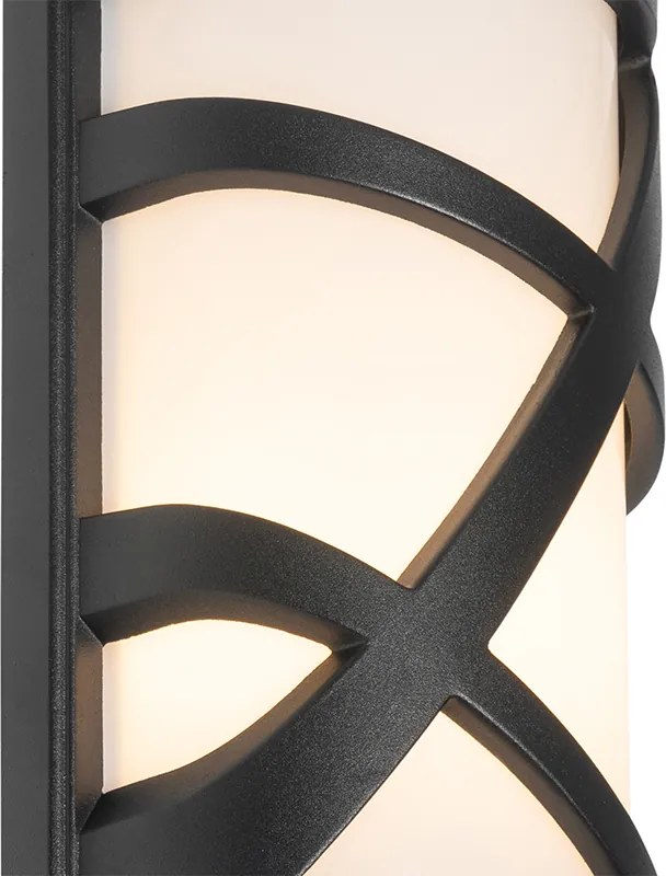 Candeeiro de parede exterior moderno preto IP44 - Suzie