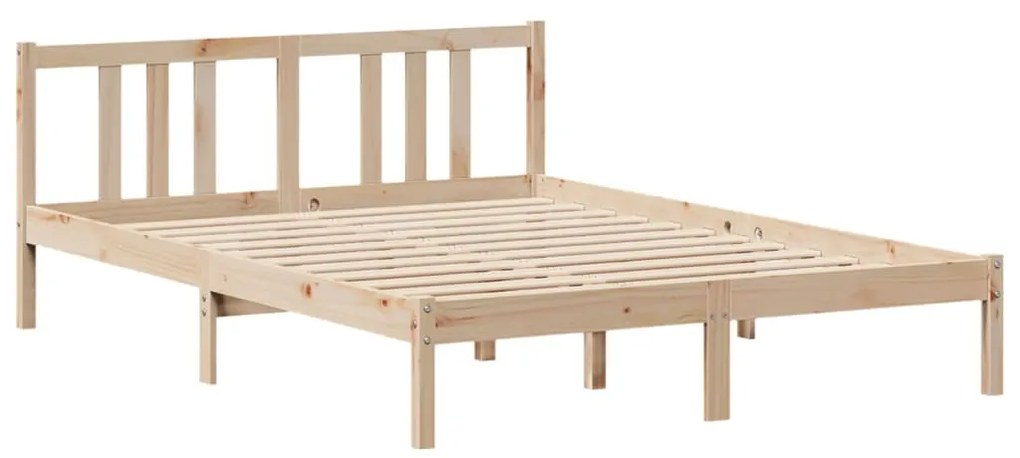 Cama com estante sem colchão 140x190 cm pinho maciço