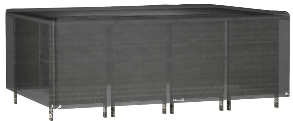 Capa p/ mobiliário de jardim 12 ilhós 240x180x80 cm retangular