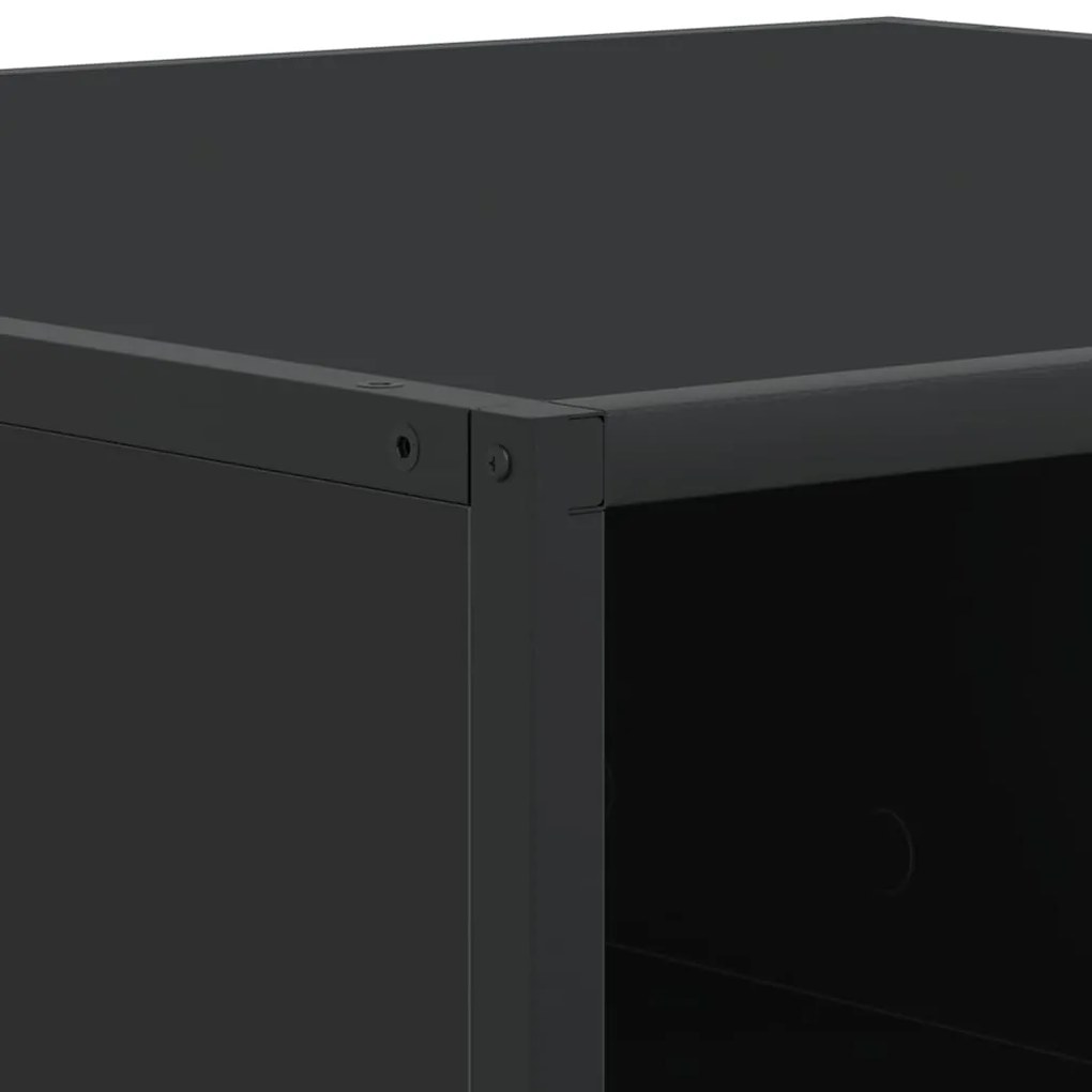 Mesa de centro 60,5x60,5x30 cm derivados de madeira/metal preto