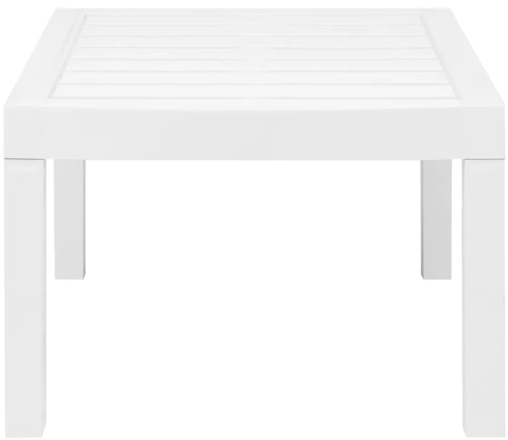 Conjunto lounge para jardim 3 pcs plástico branco