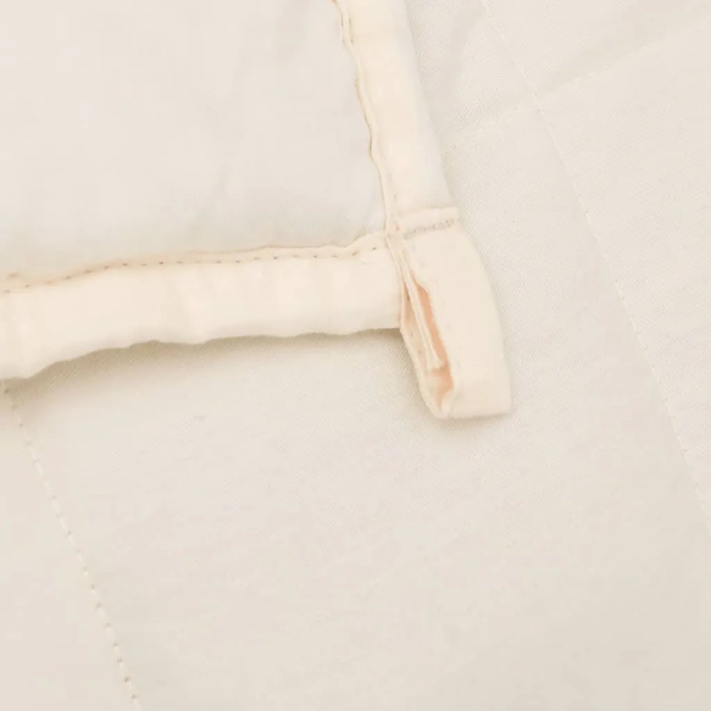 Manta pesada 9 kg 200x200 cm tecido creme-claro