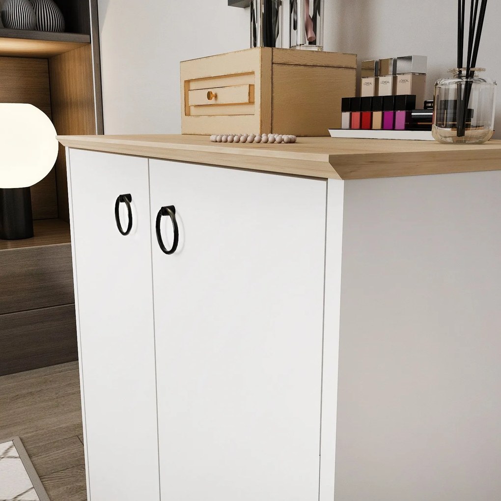 Console Nuanse – Branco Carvalho – 72x83,1x42 cm
