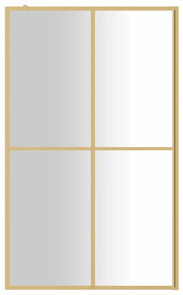 Divisória de chuveiro 118x195 cm vidro transparente ESG dourado