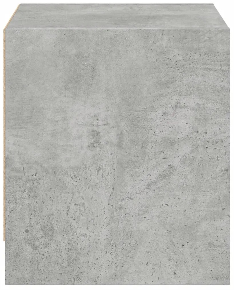 Mesa cabeceira c/ porta vidro 2 pcs 35x37x42cm cinzento cimento