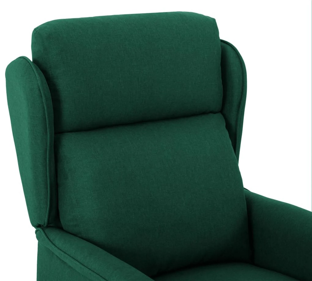 Cadeira Recliner Verde Escuro em Tecido