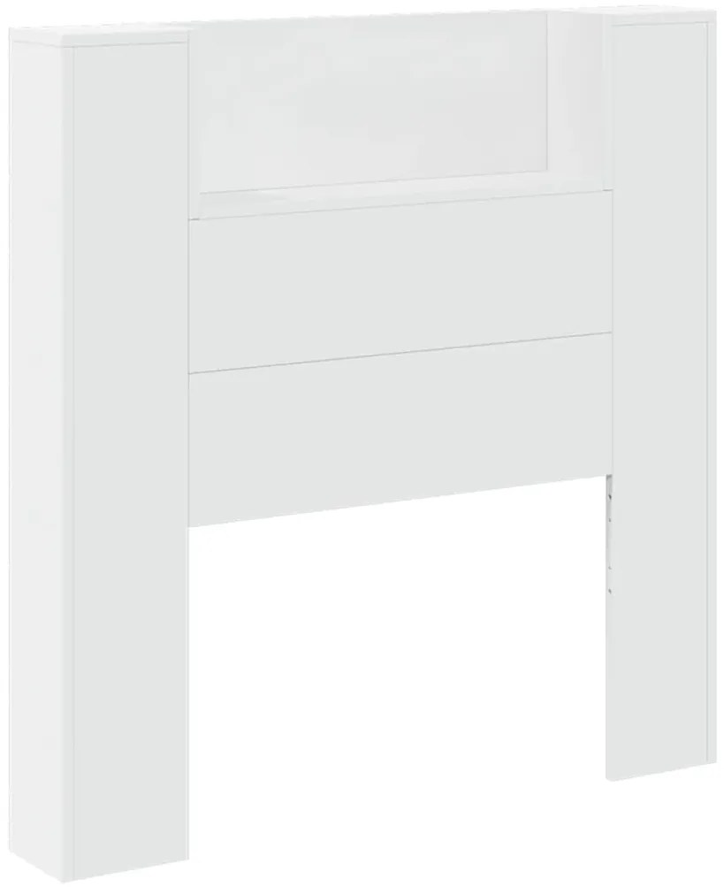 Armário de cabeceira com luzes LED 100x16,5x103,5 cm branco