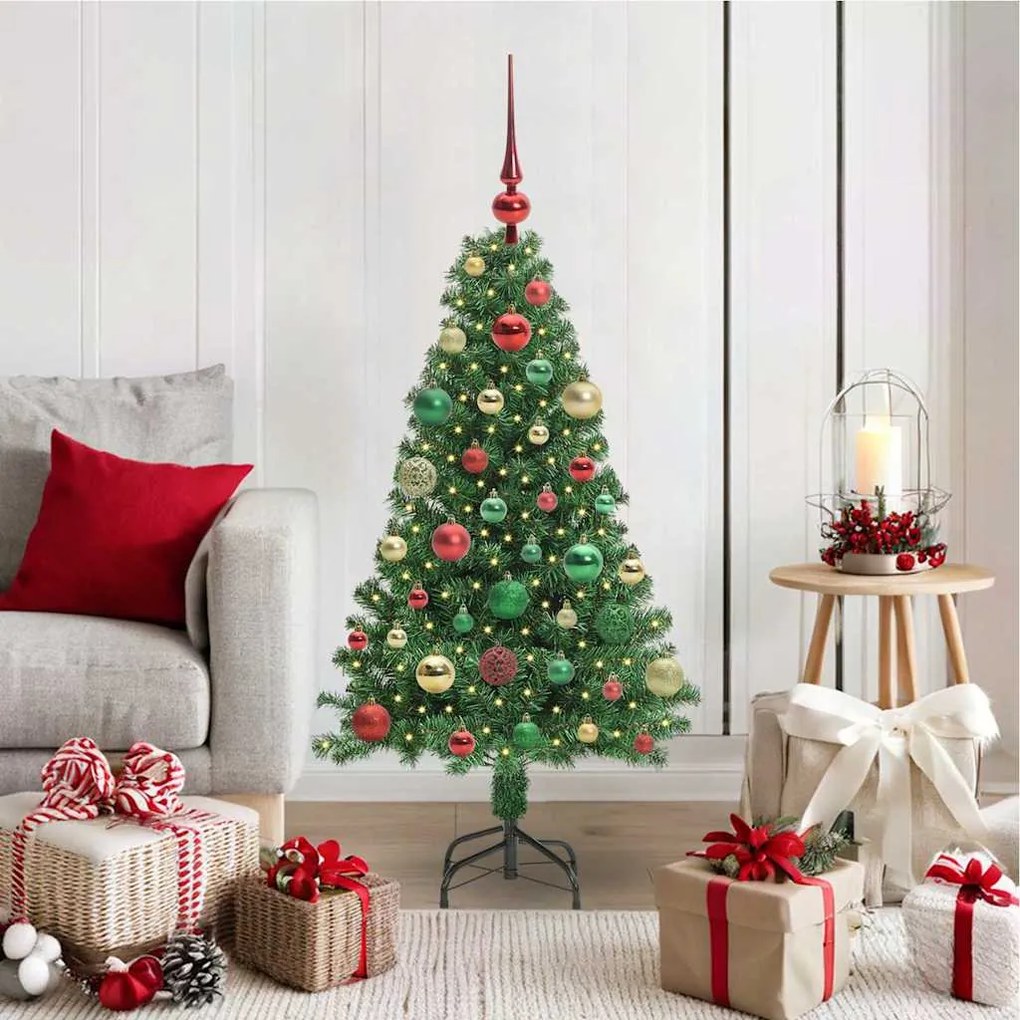 vidaXL Árvore de Natal Artificial Verde 120 cm PVC, Aço e Plástico