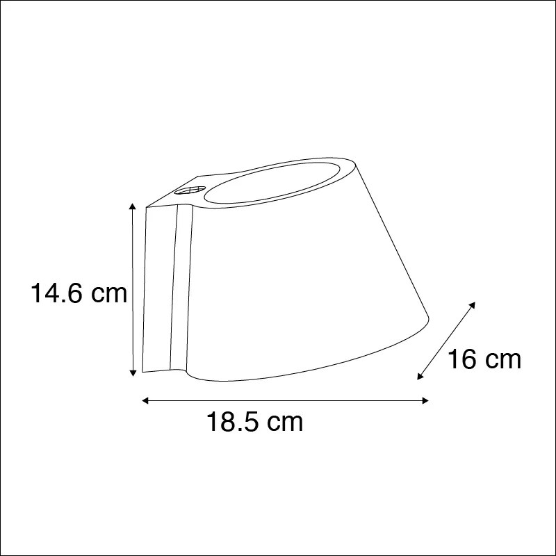 Candeeiro de parede industrial em betão - Cup