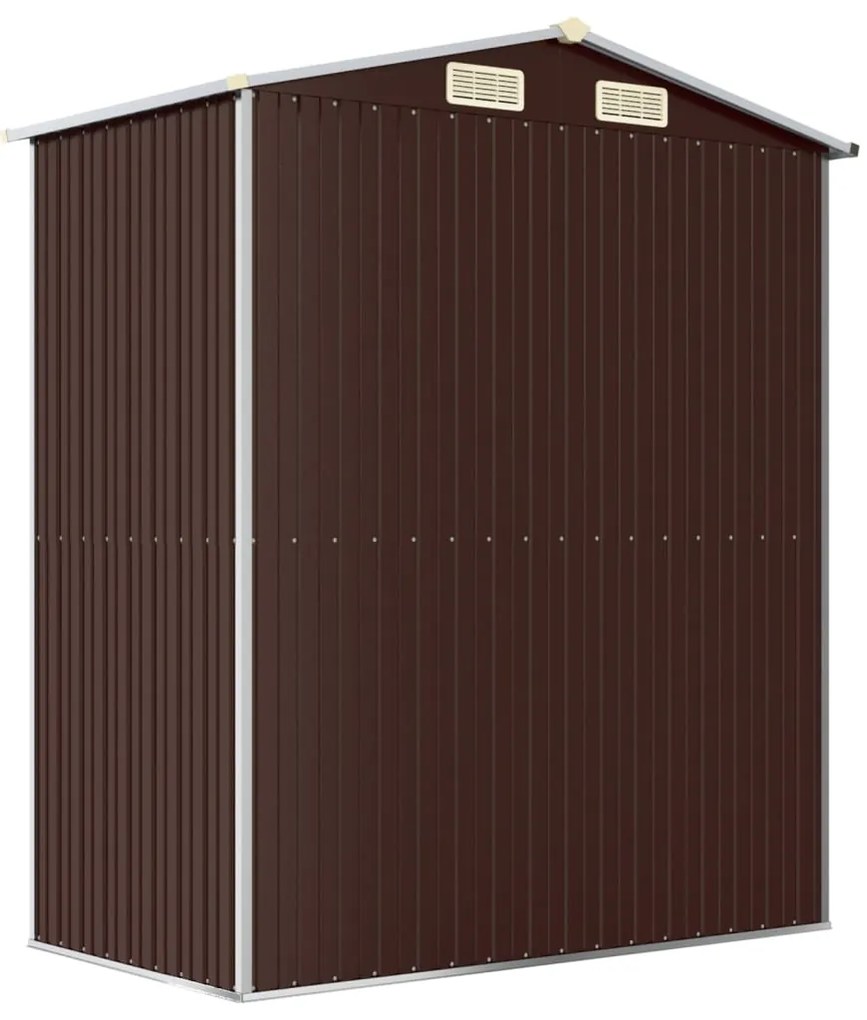 Abrigo de jardim 192x108x223cm aço galvanizado castanho-escuro