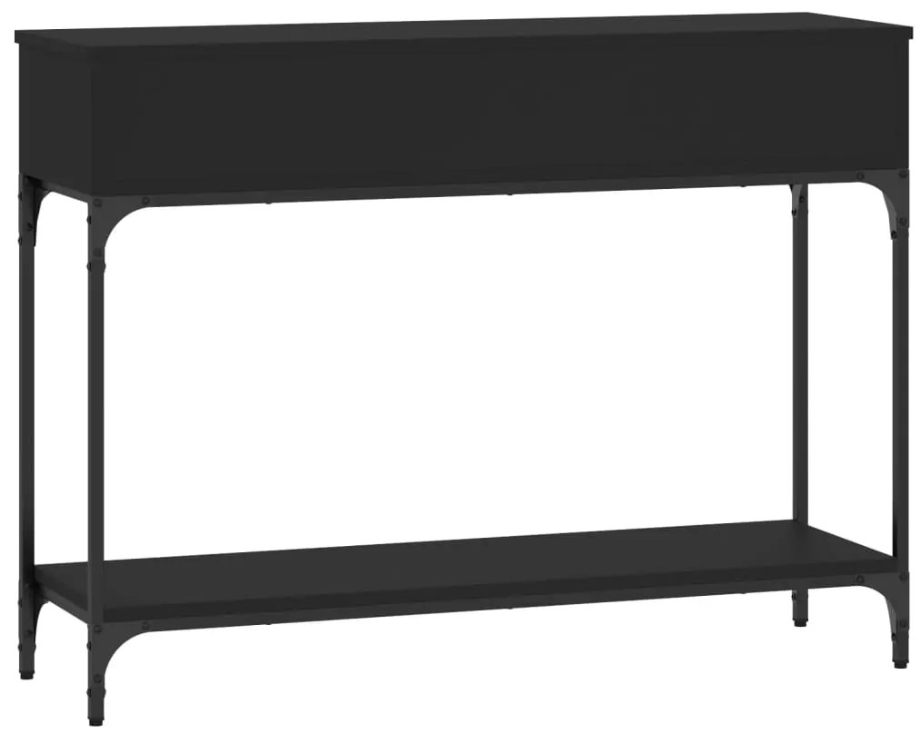 Mesa consola 100x30,5x75 cm derivados de madeira preto