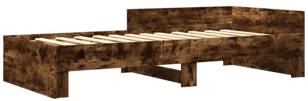 Estrutura cama s/ colchão derivados de madeira carvalho fumado