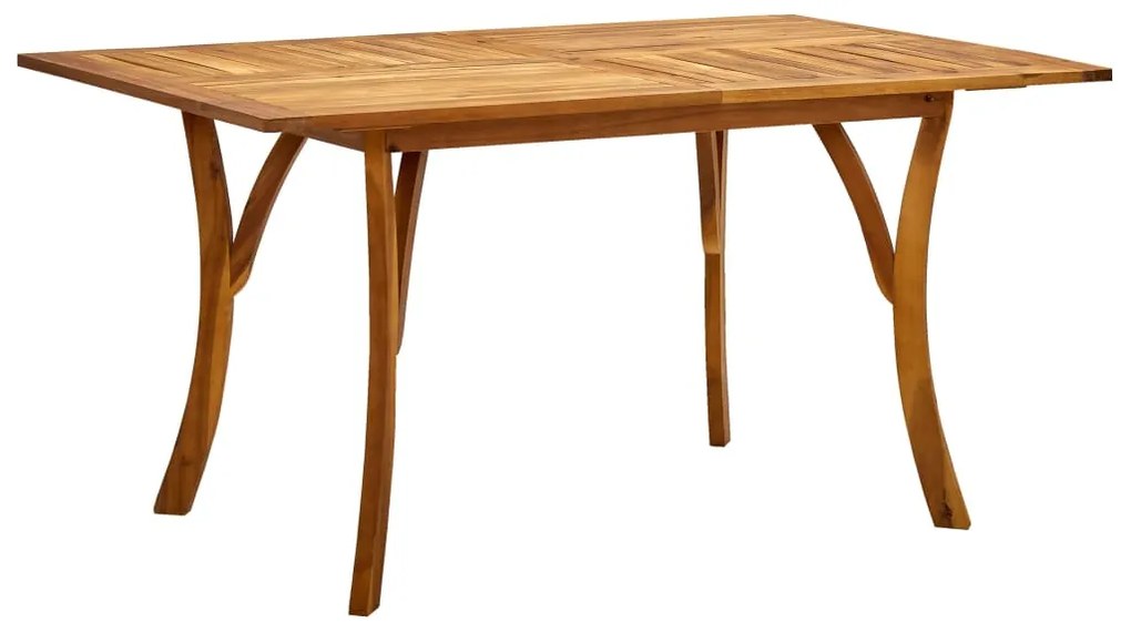 vidaXL Mesa de jardim 150x90x75 cm madeira de acácia maciça