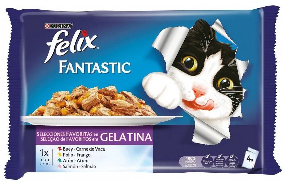 Comida para gato Purina Felix (4 x 100 g)