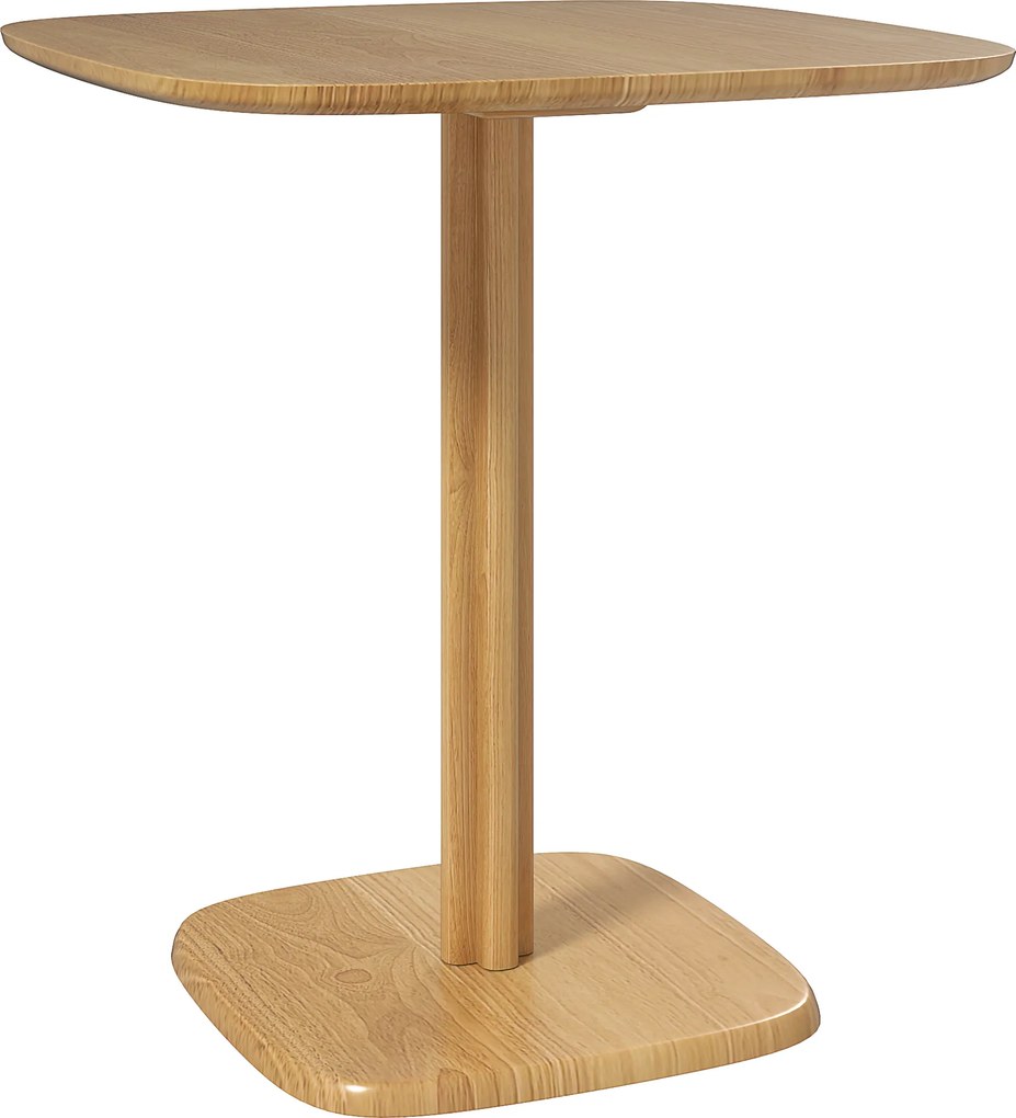HOMCOM Mesa de Refeição de Madeira Quadrada para 4 Pessoas Base Quadrada para Espaços Pequenos 70x70x75 cm Madeira | Aosom Portugal