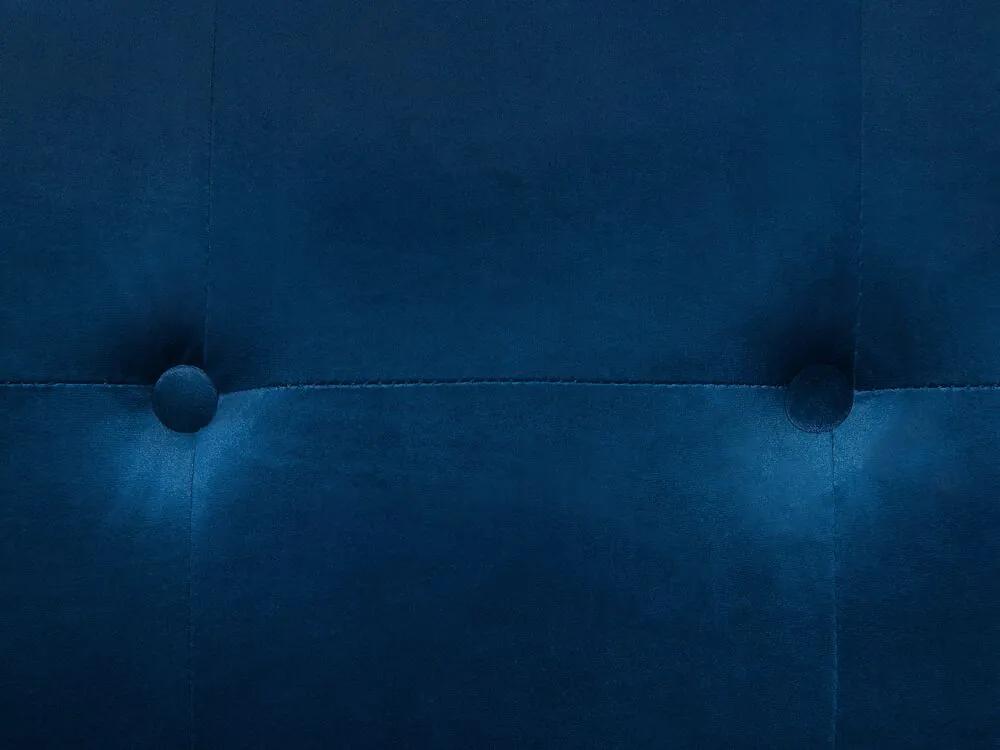 Sofá de 3 lugares em veludo azul marinho AVALDSENES Beliani