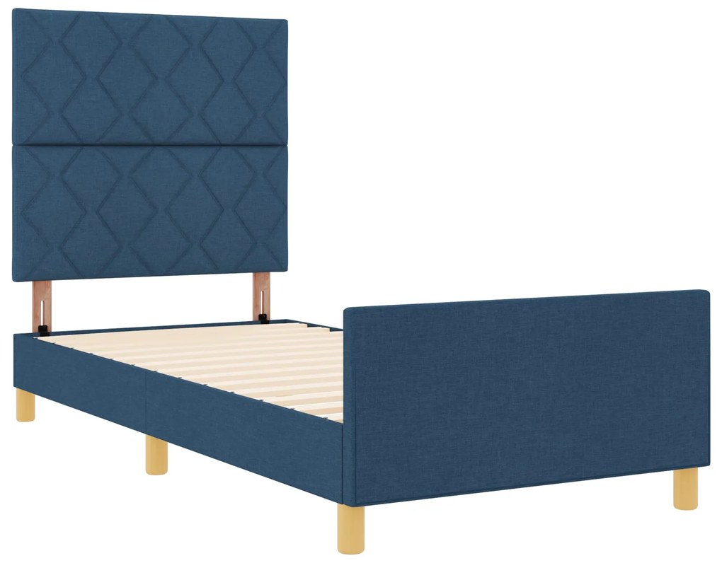 Cama vidaXL Azul 90x200 cm em Tecido