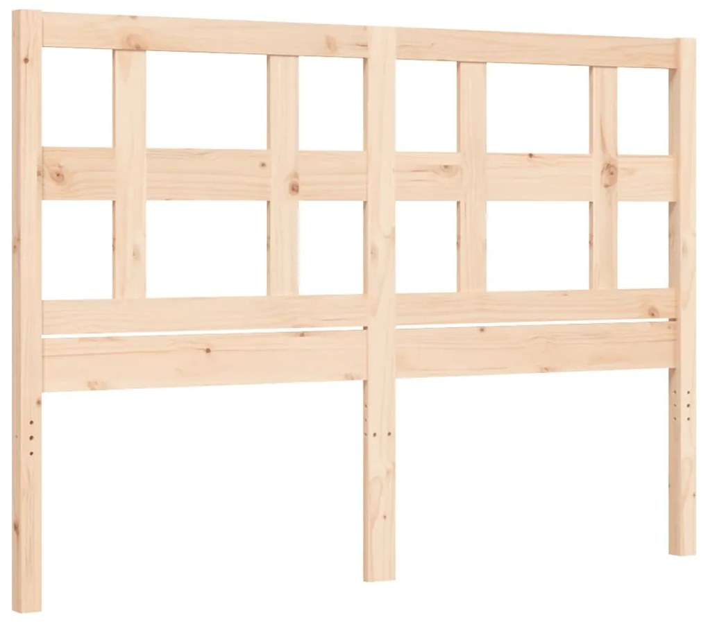 Estrutura de cama com cabeceira 120x200 cmmadeira maciça