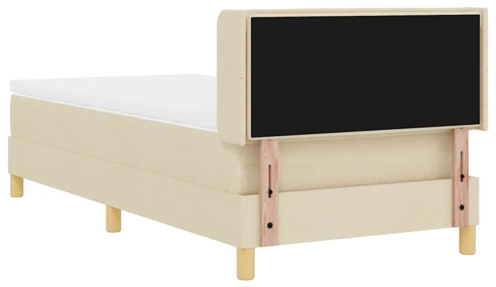Cama Box com Colchão - Tecido Creme, 100 x 200 cm