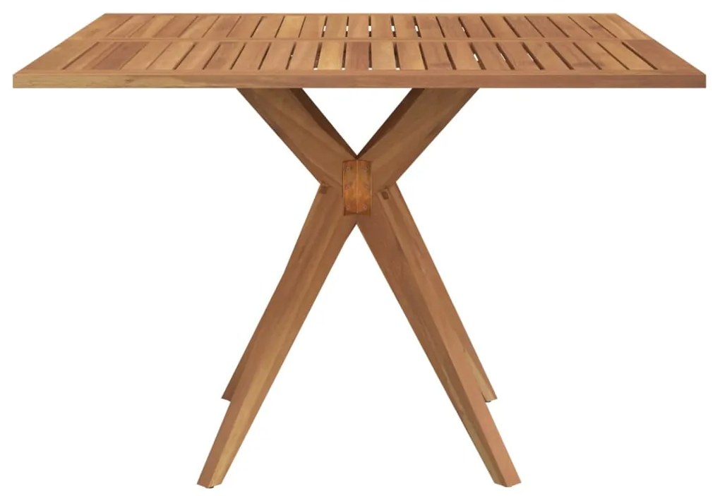 Mesa de jardim quadrada 110x110x75 cm madeira de acácia maciça