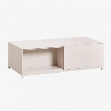 Mesa De Centro Retangular 120x60 Cm Em Mdf Kivora Gardénia Branco - Sklum