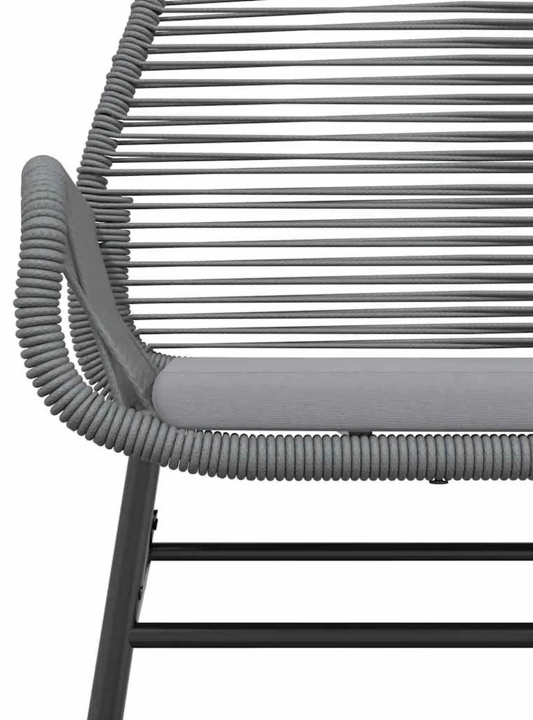 Conjunto jantar jardim 7 peças almofadas vidro vime cinzento PE