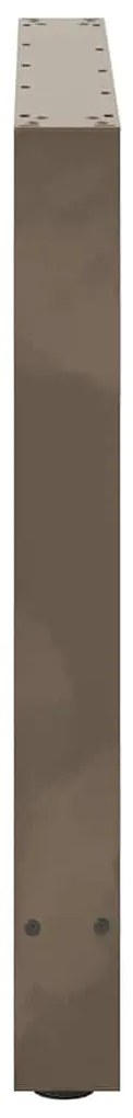 Pés para mesa de jantar em aço natural, 2 peças, 70x(72-73) cm, aço