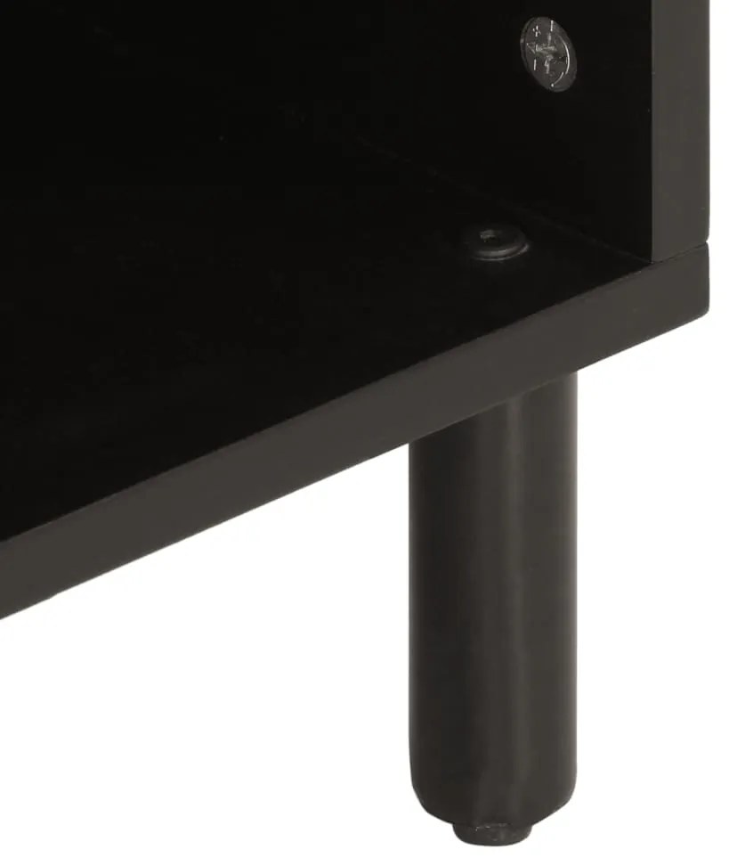 Móvel de TV 100x33x46 cm madeira de mangueira maciça preto