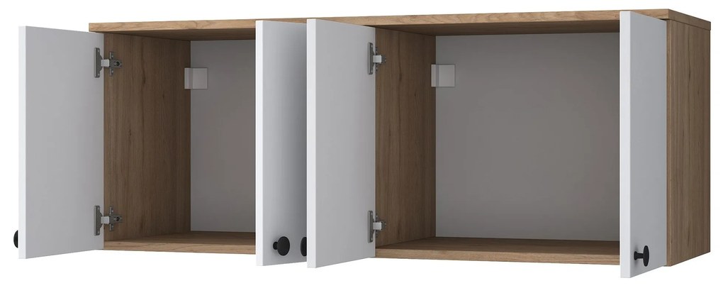 Armário Multiusos BA120 – Nogueira e Branco – 120x46,8x42,5 cm