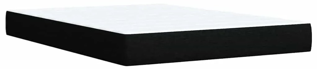 Cama com molas/colchão 160x200 cm tecido preto
