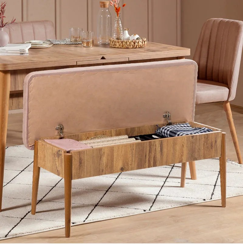 ****
Conjunto de Mesa de Jantar Extensível Vina – Pinho Atlântico – Me