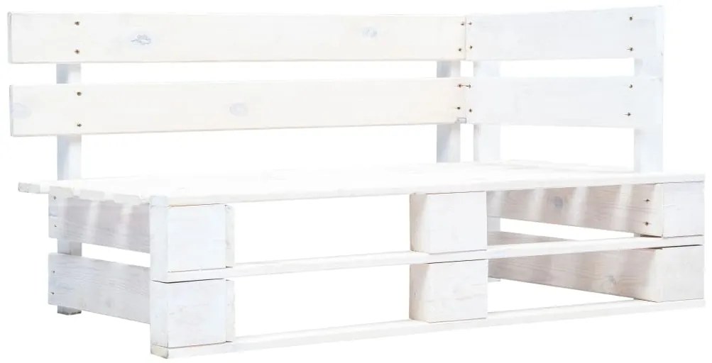 6 pcs conj. lounge paletes + almofadões pinho impregnado branco