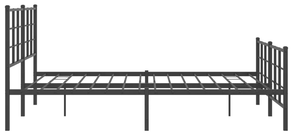 Estrutura de cama sem colchão com pés 160x200 cm preto