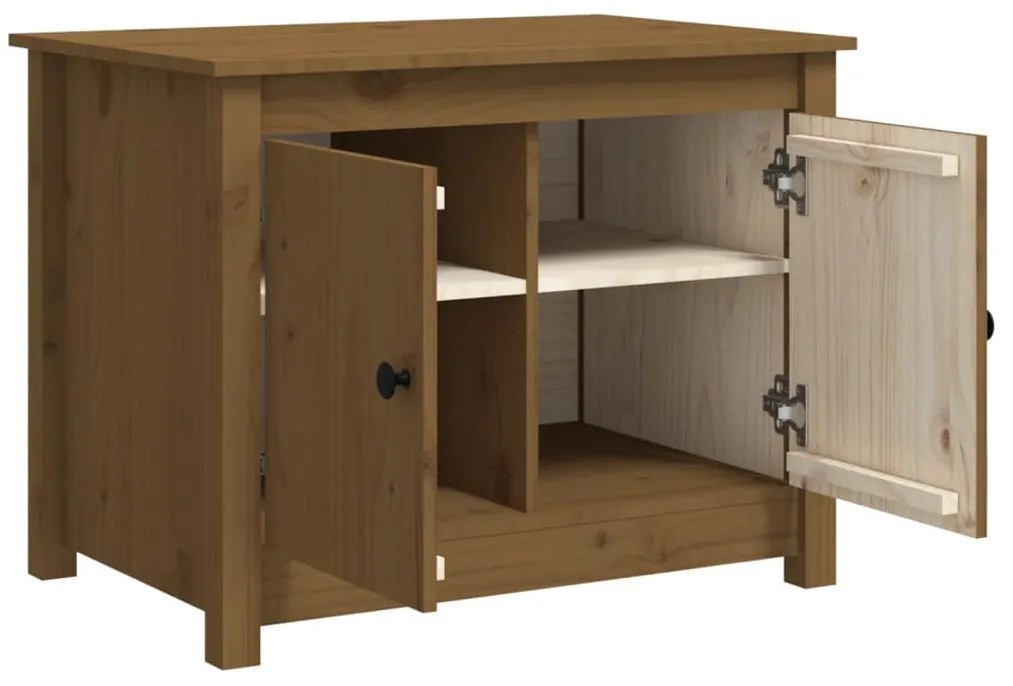 Mesa de centro 71x49x55 cm pinho maciço castanho mel