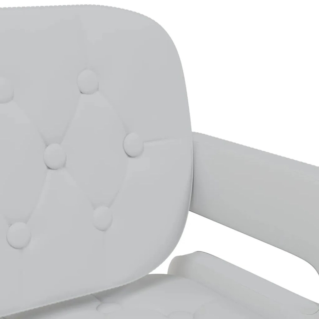 Cadeiras de jantar giratórias 2 pcs couro artificial branco