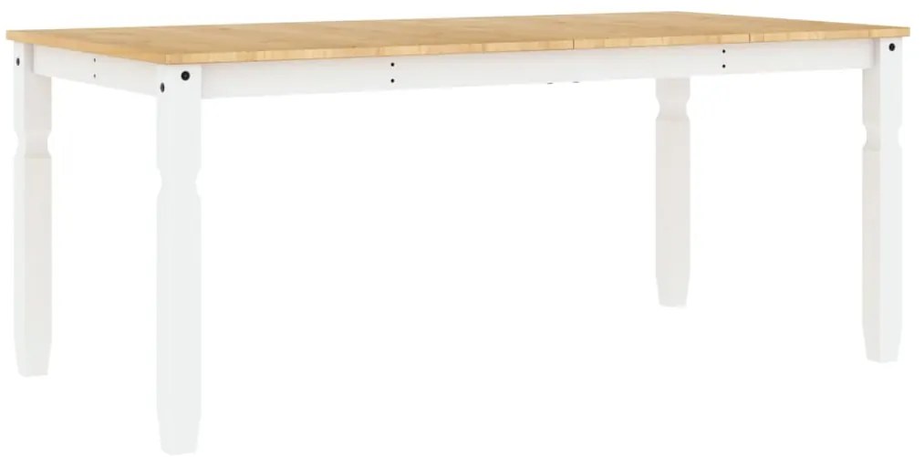 Mesa de jantar Corona 180x90x75 cm madeira pinho maciça branco