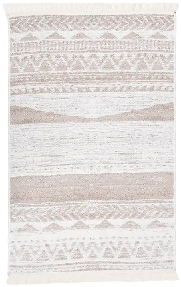 vidaXL Tapete 160x230 cm algodão bege