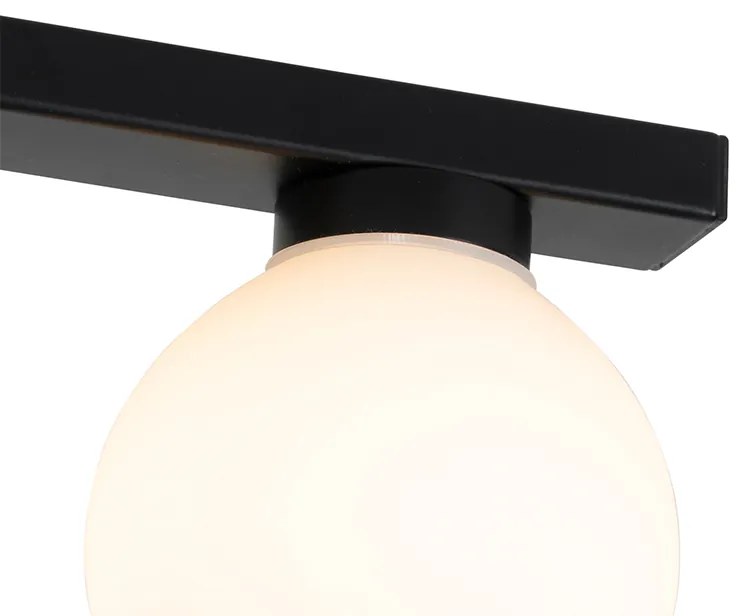 Candeeiro de teto moderno preto IP44 4 luzes - Cederic Moderno