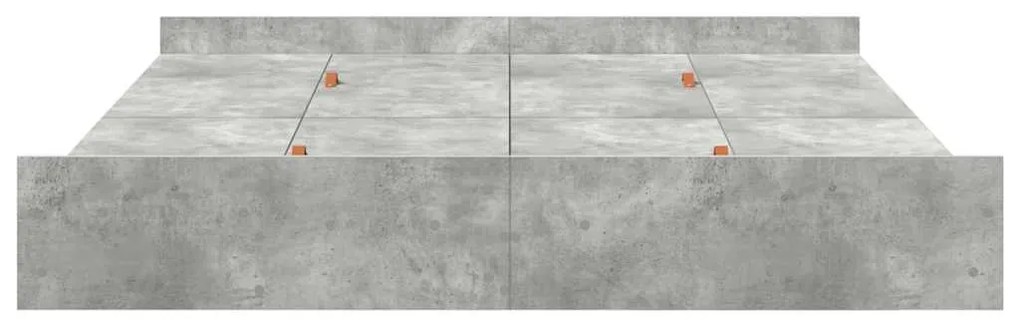 Estrado de cama com arrumação Cinzento cimento 180 x 200 cm