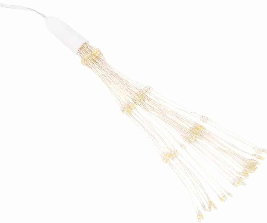 Iluminação estrelar p/ Natal 140 luzes LED 17 cm multicor