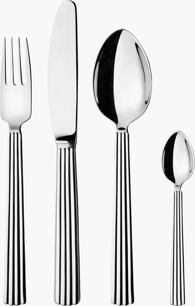 Conjunto de talheres muito polidos em aço inoxidável Bernadotte, vários tamanhos