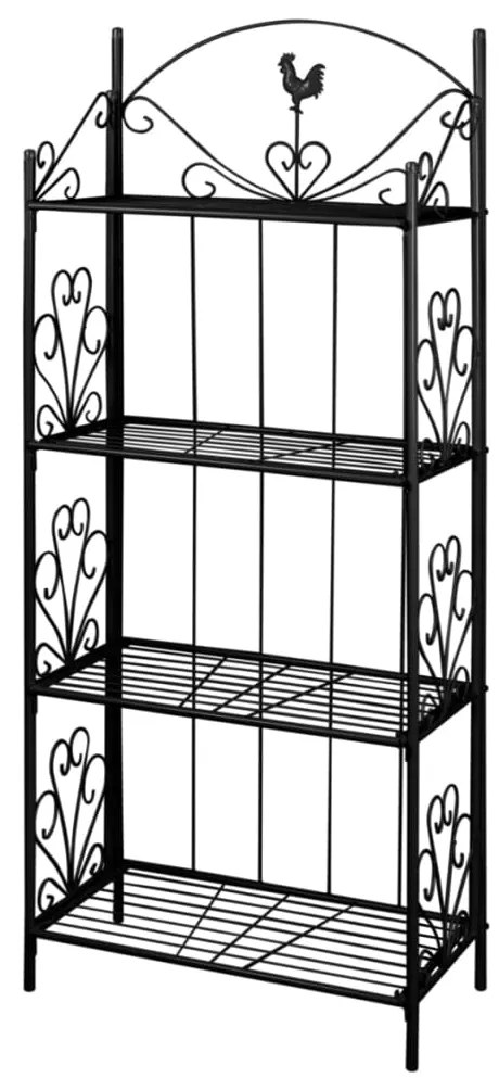 Suporte quadrado para planta / Preto