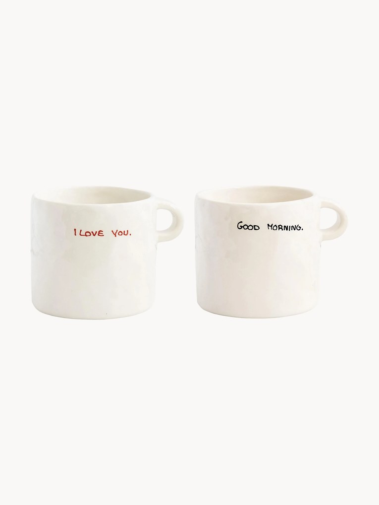 Hand-Painted Mugs Perfect Morning, Set of 2