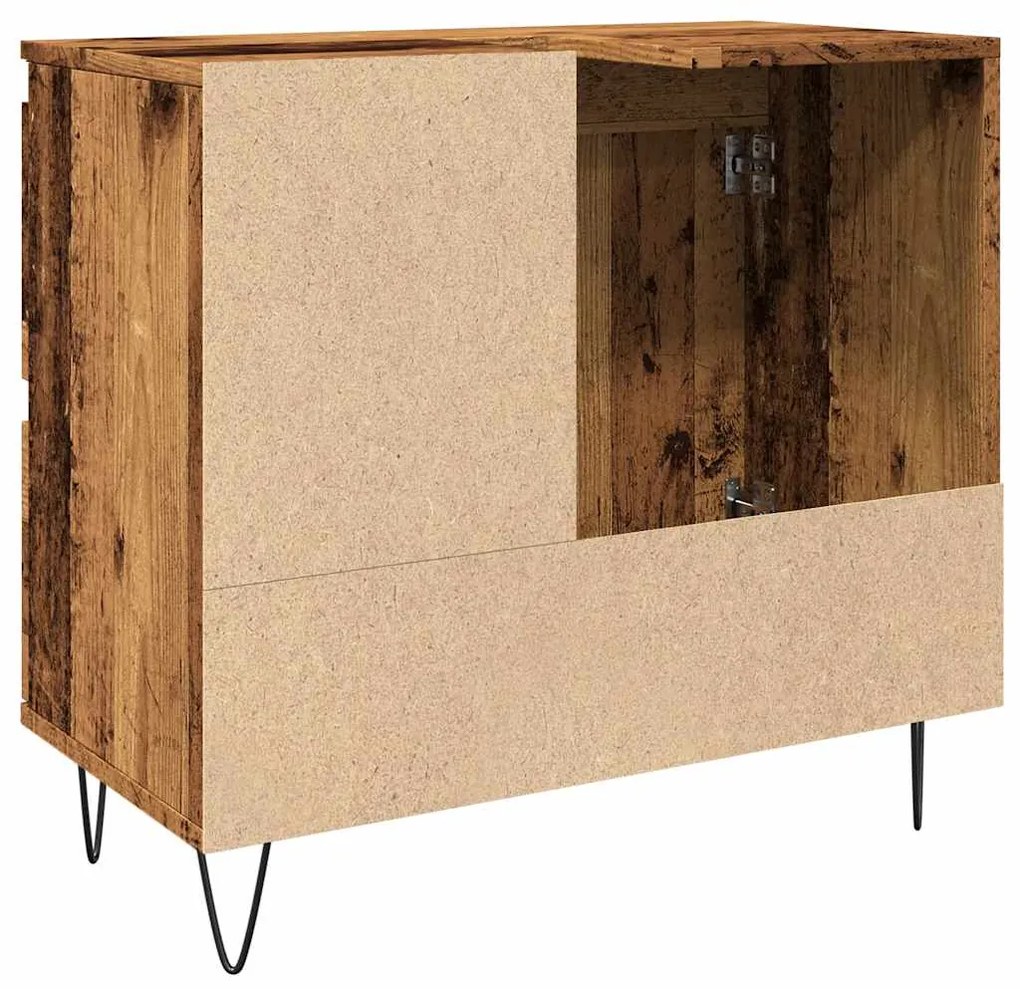 Armário lavatório WC 65x33x60cm derivados madeira madeira velha